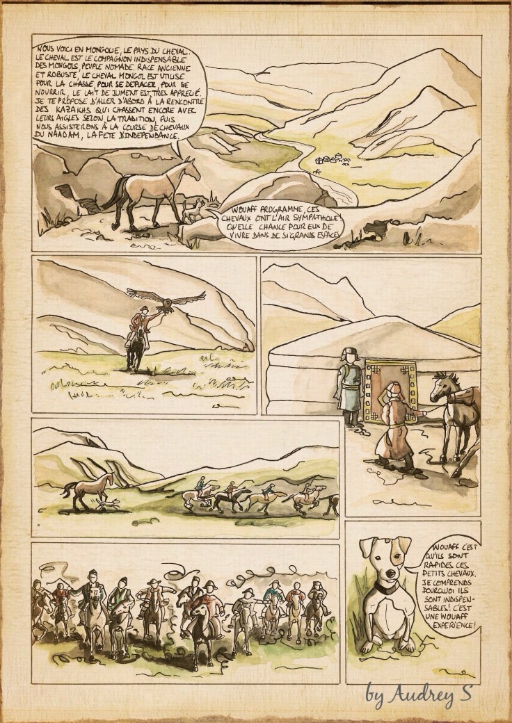Qalo et Lolotte, Mongolie, La bande dessinée