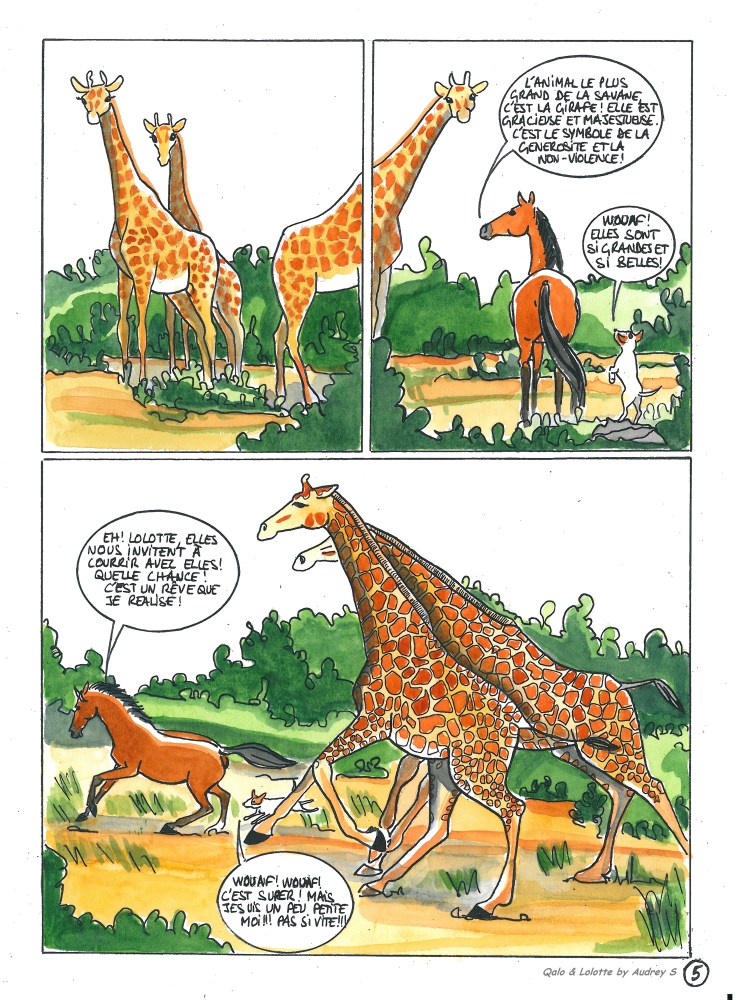 Qalo et Lolotte en Afrique épisode 5 - Aquarelle - By Audrey S 1
